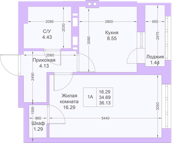 36,2 м², 1-комнатная квартира 7 599 900 ₽ - изображение 82