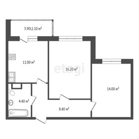 Квартира 55 м², 2-комнатная - изображение 1