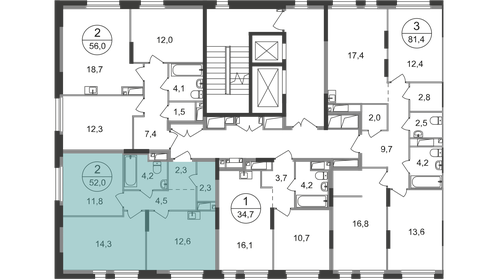 Квартира 52 м², 2-комнатная - изображение 2