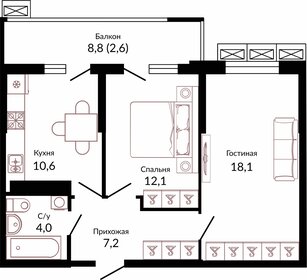 54,1 м², 2-комнатная квартира 7 103 330 ₽ - изображение 29