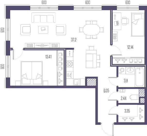 78,5 м², 2-комнатная квартира 28 438 920 ₽ - изображение 14