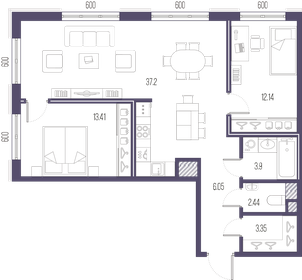 78,5 м², 2-комнатная квартира 28 438 920 ₽ - изображение 1