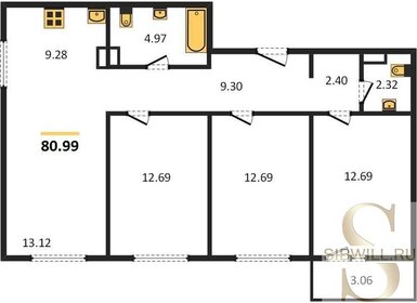 Квартира 81 м², 4-комнатная - изображение 1