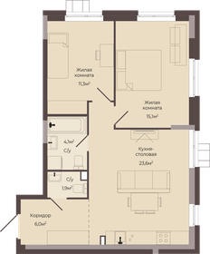 71,7 м², 3-комнатная квартира 9 850 000 ₽ - изображение 51