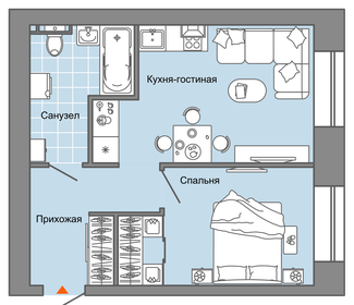 36 м², 2-комнатная квартира 4 290 008 ₽ - изображение 1