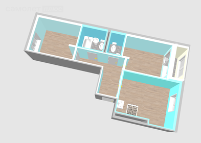 Квартира 52,5 м², 2-комнатная - изображение 3