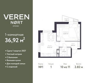 36,9 м², 1-комнатная квартира 6 025 130 ₽ - изображение 1