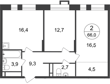 66,3 м², 2-комнатная квартира 13 800 000 ₽ - изображение 59