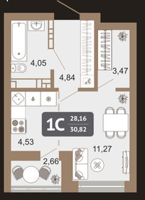 Квартира 31,2 м², студия - изображение 1