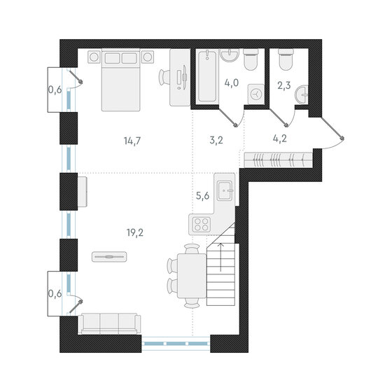 71,4 м², 2-комнатная квартира 12 800 000 ₽ - изображение 1