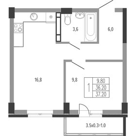 37,2 м², 1-комнатная квартира 8 506 152 ₽ - изображение 62