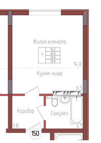 21,5 м², 1-комнатная квартира 3 250 000 ₽ - изображение 63