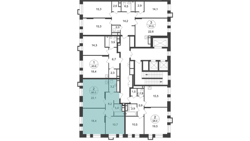 66,3 м², 2-комнатная квартира 13 800 000 ₽ - изображение 93