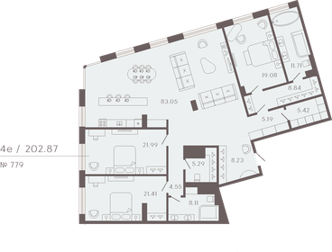 232 м², 4-комнатная квартира 120 000 000 ₽ - изображение 16