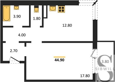 55 м², 1-комнатная квартира 6 000 000 ₽ - изображение 112