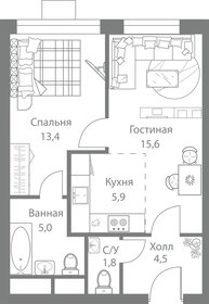 44,4 м², 2-комнатная квартира 12 100 000 ₽ - изображение 58