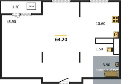 54,7 м², 1-комнатная квартира 7 411 850 ₽ - изображение 17