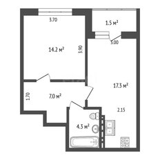 Квартира 44,4 м², 1-комнатная - изображение 4