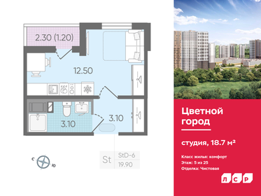 18,8 м², квартира-студия 3 949 880 ₽ - изображение 68