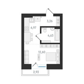 Квартира 27,5 м², студия - изображение 1