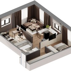 Квартира 55,8 м², 2-комнатная - изображение 2