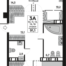 Квартира 95,2 м², студия - изображение 2