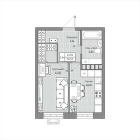 Квартира 36,5 м², 1-комнатная - изображение 1