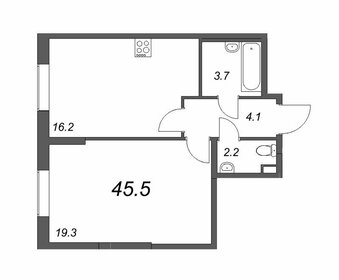 Квартира 45,5 м², 1-комнатная - изображение 1