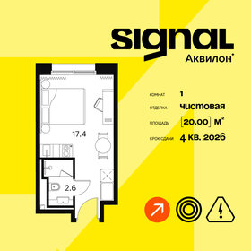 19,8 м², 1-комнатные апартаменты 6 552 839 ₽ - изображение 30