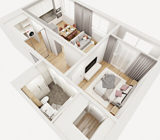 54,3 м², 2-комнатная квартира 4 561 200 ₽ - изображение 66