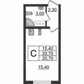 Квартира 20,7 м², студия - изображение 1