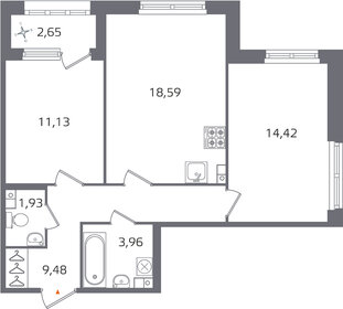 61,1 м², 2-комнатная квартира 14 750 000 ₽ - изображение 146