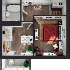 Квартира 37,4 м², 1-комнатная - изображение 2