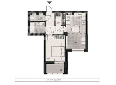 Квартира 46,7 м², 1-комнатная - изображение 2