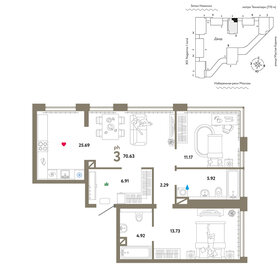 66,3 м², 3-комнатная квартира 32 000 000 ₽ - изображение 95