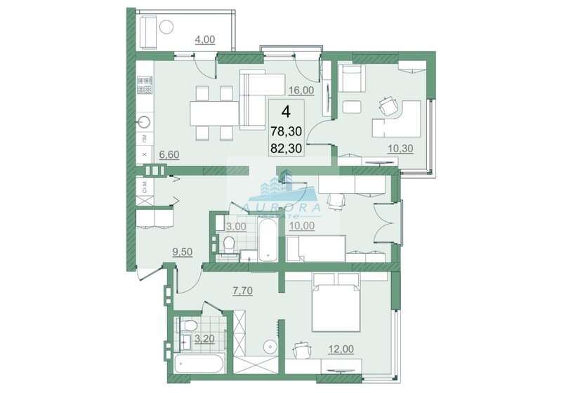 82,3 м², 4-комнатная квартира 9 396 000 ₽ - изображение 1