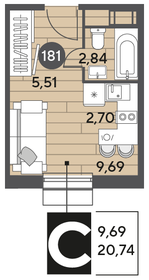 20,7 м², квартира-студия 3 890 824 ₽ - изображение 59