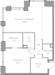 63 м², 1-комнатная квартира 68 778 000 ₽ - изображение 1