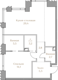 57,4 м², 3-комнатная квартира 32 490 000 ₽ - изображение 105