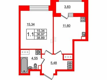 32,7 м², 2-комнатная квартира 9 750 000 ₽ - изображение 91