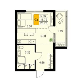 20 м², квартира-студия 5 932 690 ₽ - изображение 62