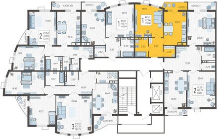 44 м², 1-комнатная квартира 7 800 000 ₽ - изображение 17