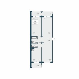 100 м², 3-комнатная квартира 8 999 000 ₽ - изображение 64