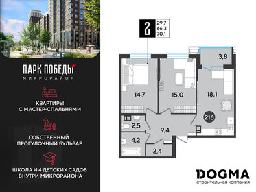 72,4 м², 2-комнатная квартира 8 702 480 ₽ - изображение 15