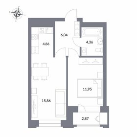61,4 м², 3-комнатная квартира 7 710 000 ₽ - изображение 113