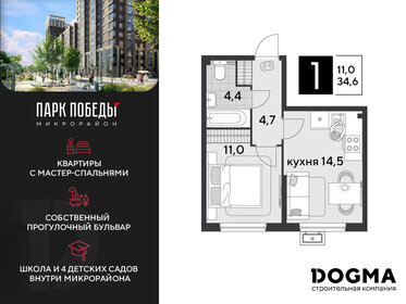 Квартира 34,6 м², 1-комнатная - изображение 1