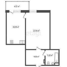 Квартира 37 м², 1-комнатная - изображение 2