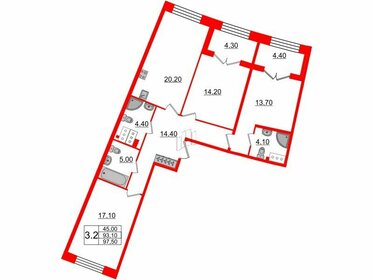 118,1 м², 4-комнатная квартира 37 790 000 ₽ - изображение 120