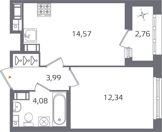 36,4 м², 1-комнатная квартира 10 749 354 ₽ - изображение 26