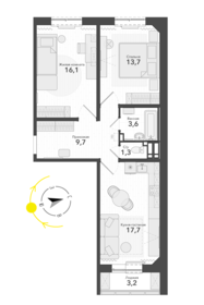 71,7 м², 3-комнатная квартира 7 200 000 ₽ - изображение 81